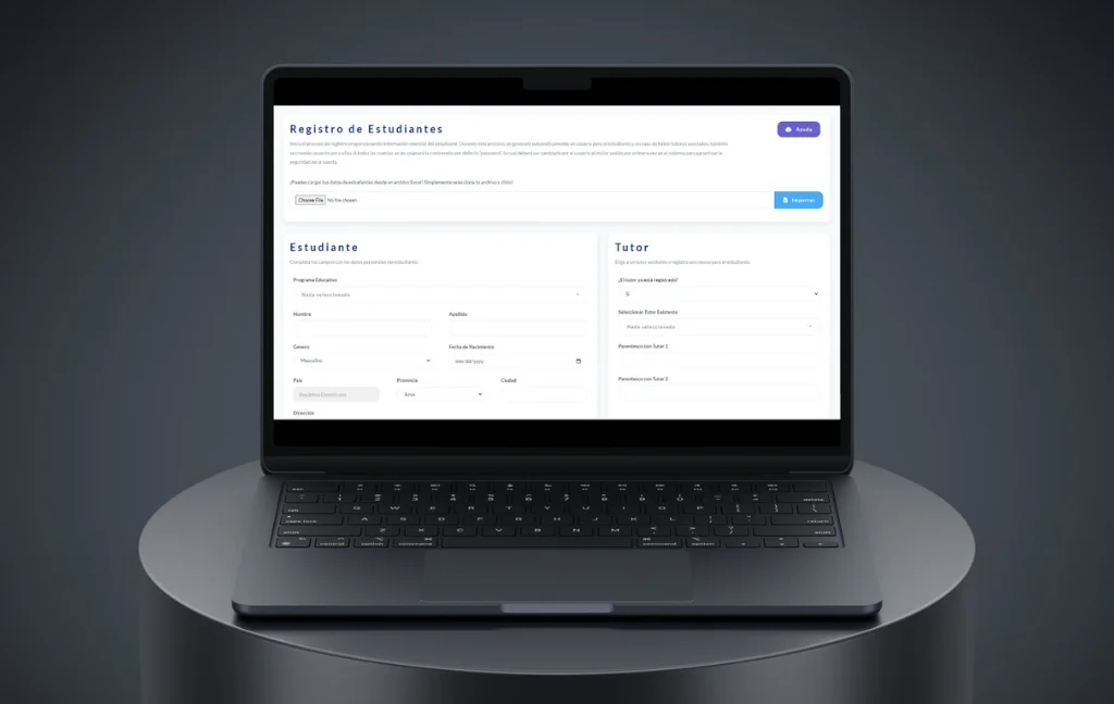 Interfaz de gestión de personal en EduDati